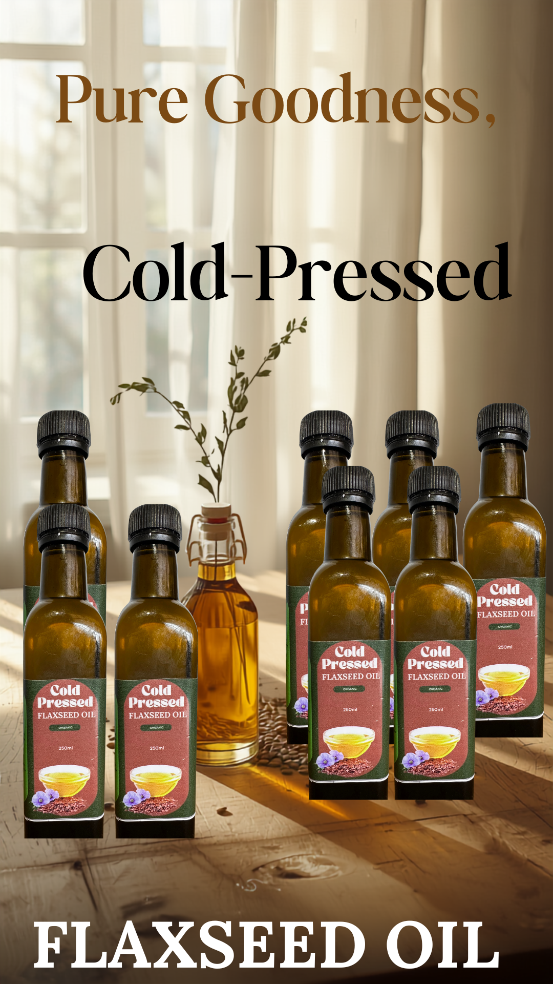 Cold pressed Organic Flaxseed oil