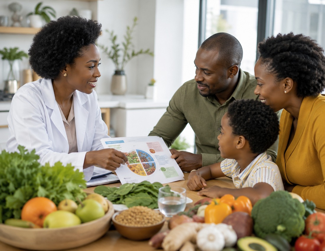 Family receiving health education